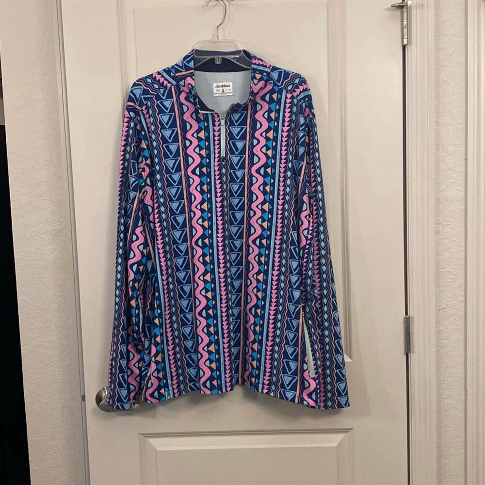 Chubbies The Hammer quarter zip long sleeve pull over shirt men’s size XXL
